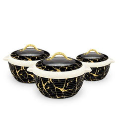 Happy Vhop Prima Glass Top 3 Pcs Set Black