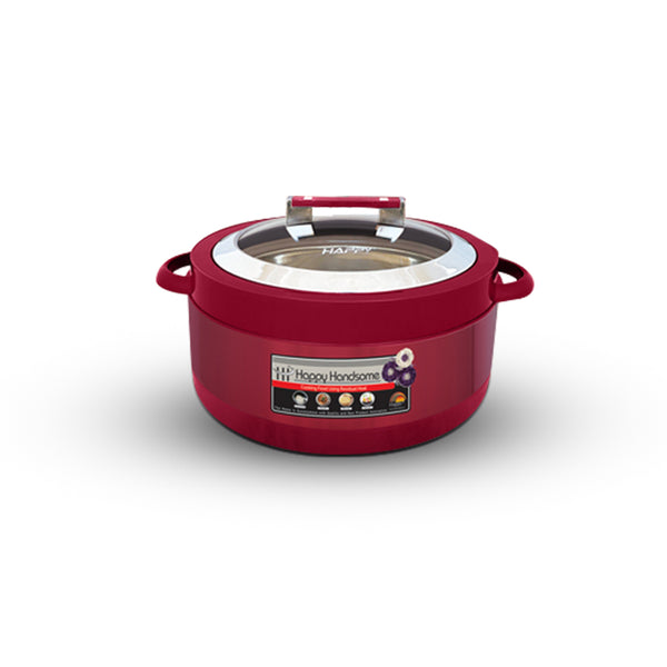 Handsome Metallic Red Hot Pot 3 Pcs Set Happy House