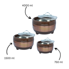 Happy Line Metallic Brown Hotpot