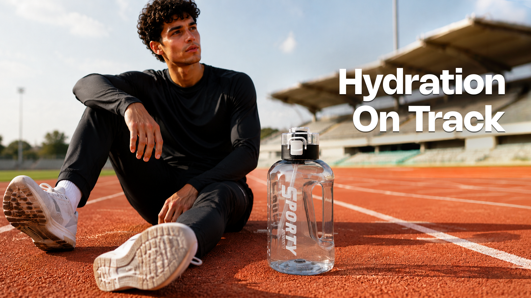 Happy Sporty Water Bottle banner 1