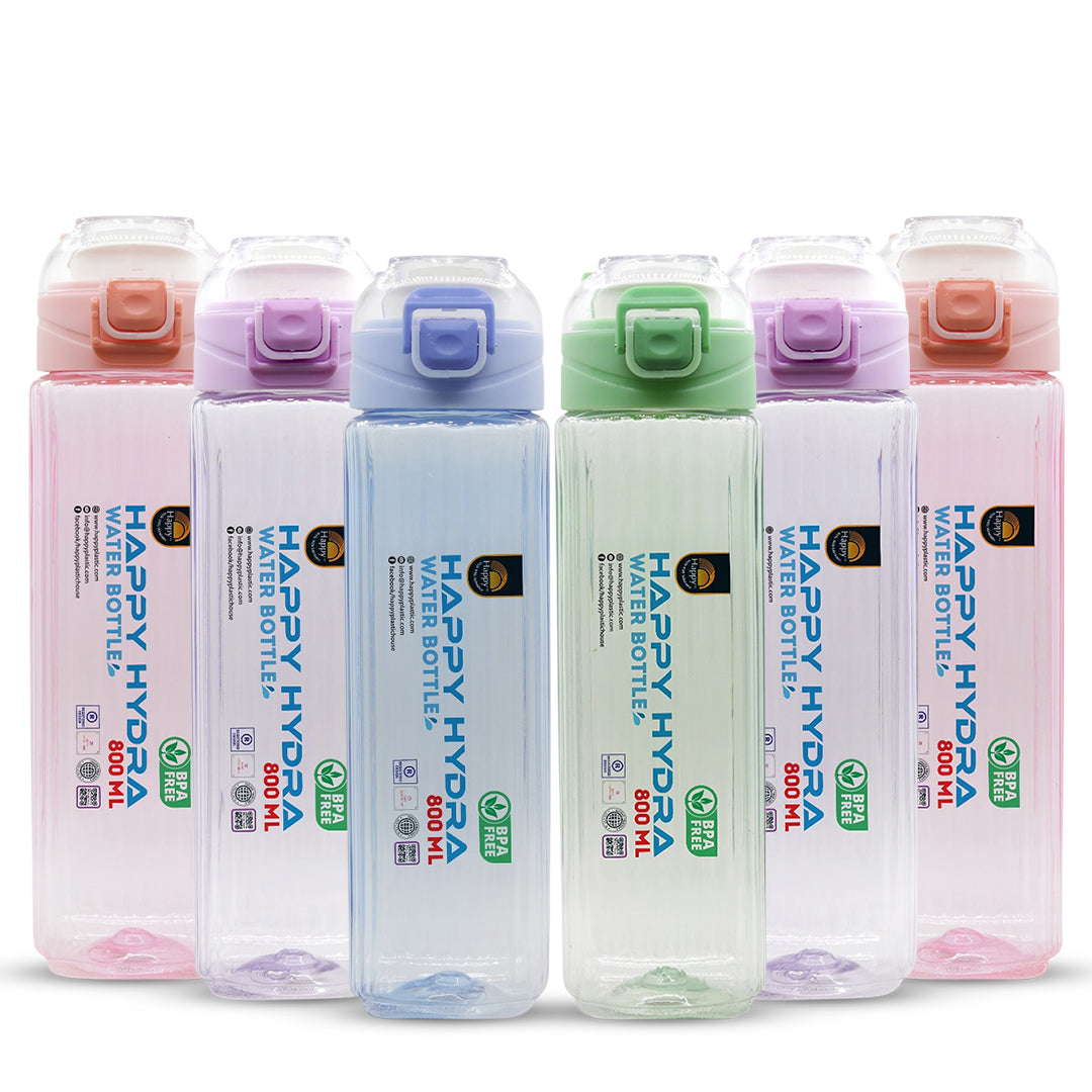 Happy Hydra Plastic Water Bottle 800ml
