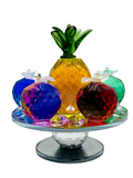 Decorated Glass Fruit Basket