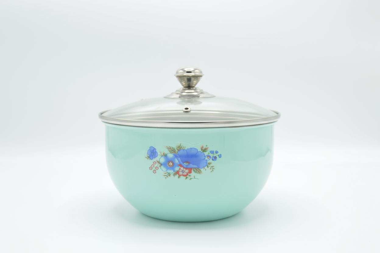 Fancy Steel Serving Bowl Set 3 Pcs