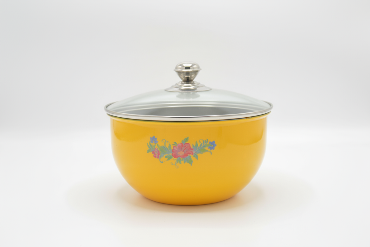 Fancy Steel Serving Bowl Set 3 Pcs