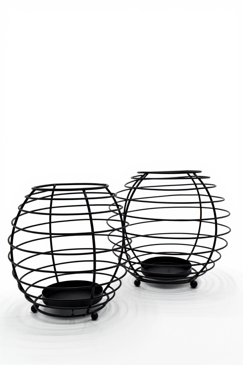 Cage Candle Stand 2 Pieces