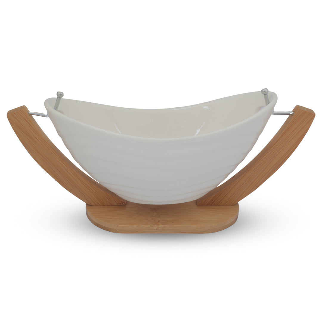 Salad bowl with (Wooden stand)