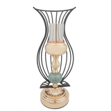 Decorated Black Cage Candle Stand