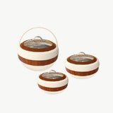 Happy Holiday Glass Top - 3 Pc