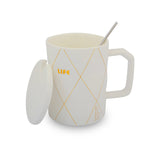 Coffee Mug with Lid and Spoon