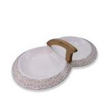 Partition Dish With Wood Handle